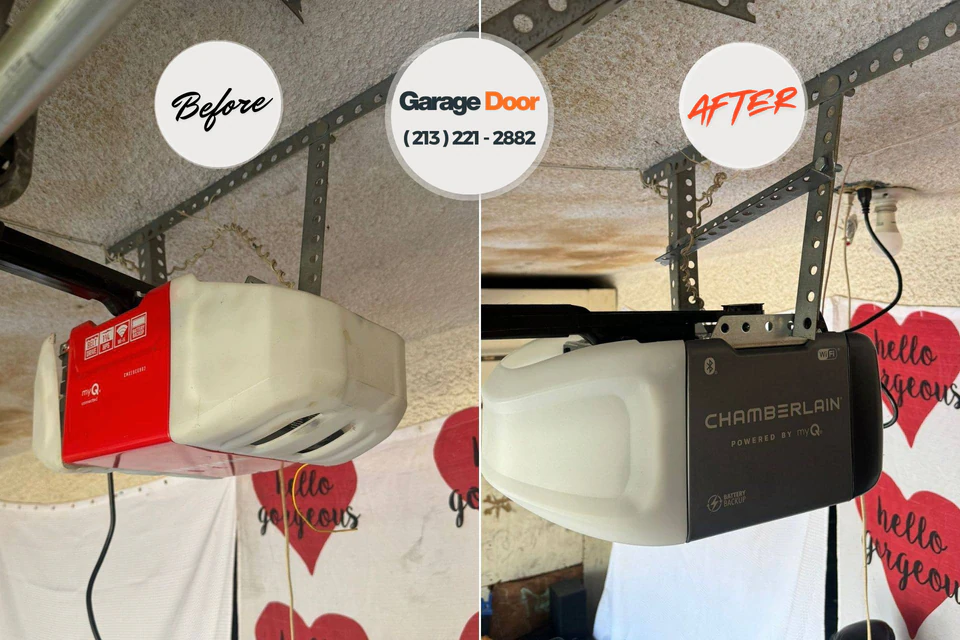 Before and after: garage door repair Altoona, PA